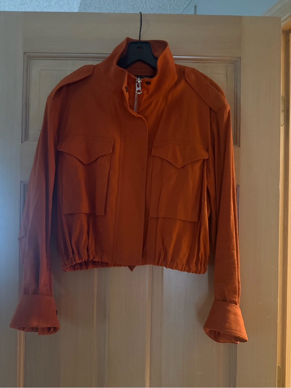 rag & bone Cropped Rust Utility Jacket